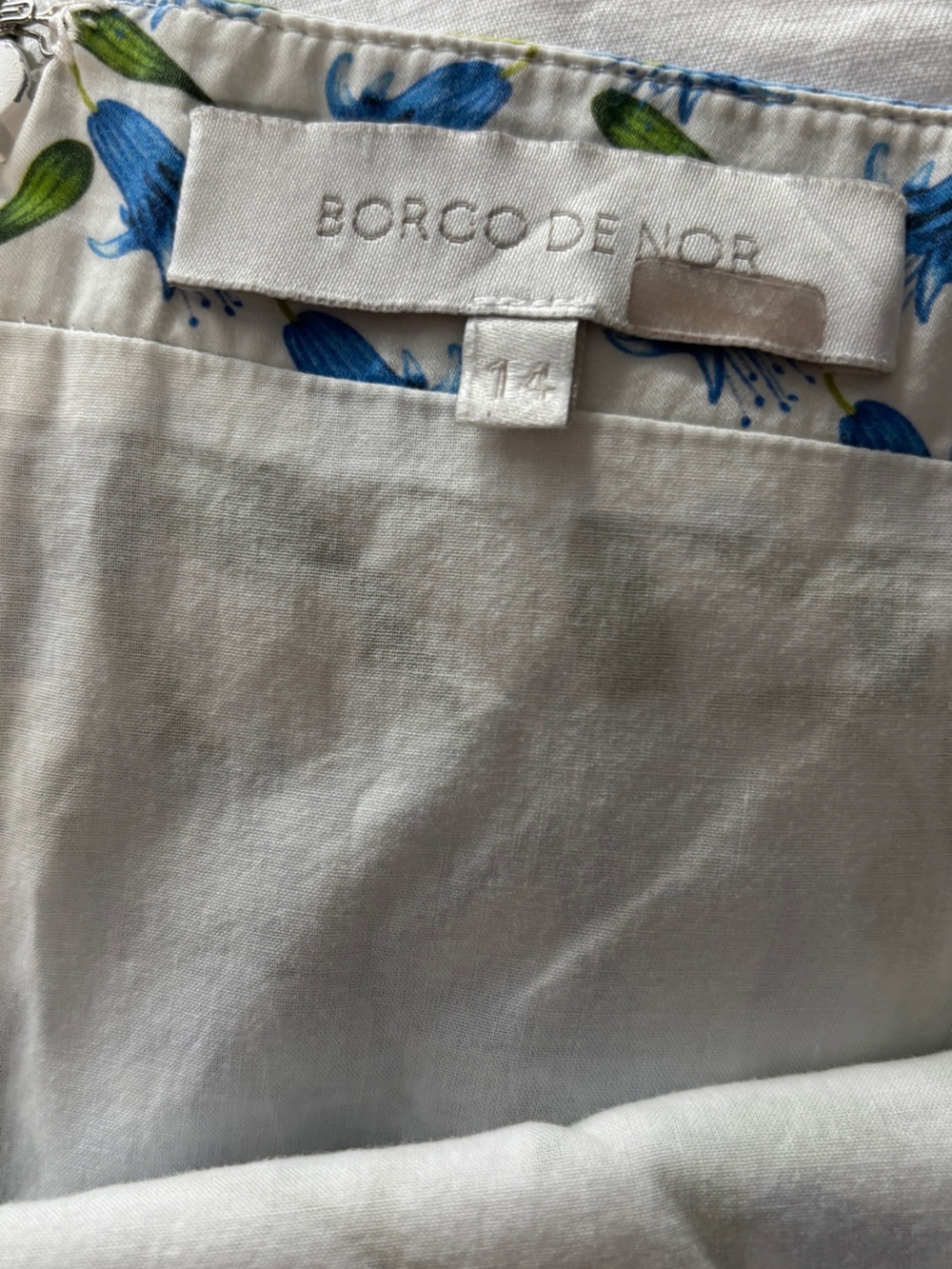 BORGO DE NOR Daniela Tiered Floral-Print Cotton Midi Dress UK14/US 8 - Picture 7 of 9